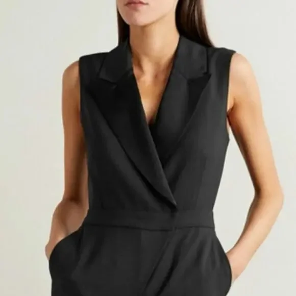 JONATHAN SIMKHAI Reyna Tailored Jumpsuit Black‎ Size 4